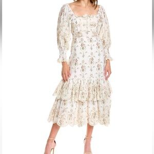 LoveShackFancy Toulon Eyelet Ruffle Dress NWT